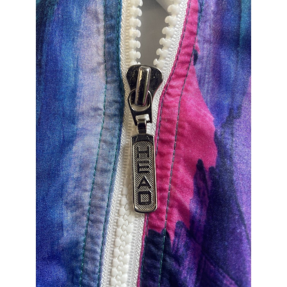 VTG RETRO 80s HEAD SportswearWaterfall Colorblack Track Windbreaker Jacket SM - Picture 3 of 14